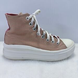 Converse Chuck Taylor All Star Move Platform Checkered Hi Oat Milk Women’s 7.5